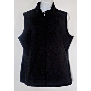 Pebble Beach Performance Vest Women L Black Full Zip‎ Golf Athletic Softshell